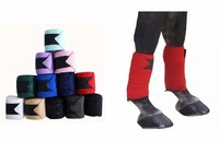 Fleece Bandagen 4er Set breiter Klettverschluss versch. Farben Neu OVP