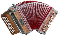 STEIRISCHE HARMONIKA KNOPF AKKORDEON DIATONISCH B-Es-As ZIEHHARMONIKA + KOFFER