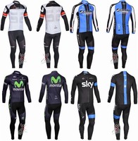 Langarm Trikot Radtrikot Fahrradtrikot Trägerhose lang radhose hose Gr.XS-XXXXL