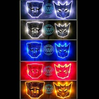 LED 3D Auto Aufkleber Chrom Emblem Transformers Autobot Decepticon Car Sticker