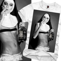 E1SYNDICATE T SHIRT FALLEN ANGEL NONNE NUN DOPE SUPREME WASTED YOUTH  S/M/L/X