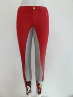 KENTUCKY Reithose ROT Vollbesatz GRAU Beveny-City Bunt