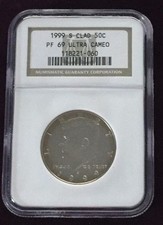 New listing
1999-S Clad Kennedy Half Dollar- Ngc Pf69 Ultra Cameo Coin