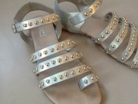 Ioannis Riemchensandale Sandale  Gr. 38 Silber Conleys