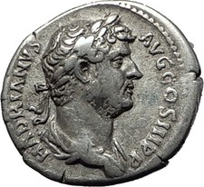 Hadrian 138AD Silver Rare Authentic Ancient Roman Coin Romulus i58527
