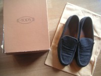 TOD'S Loafer, Slipper, Schuhe, Mokassin Gr.  39,5  39 1/2 anthrazit