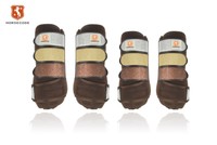 Horsecode Gamaschen 4er Brown glitter&Go VB,Braun ,Fesselkopfgamaschen,Strass