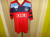 1.FC Kaiserslautern erima Trikot 89/90 "OKI Computerdrucker" + Handsigniert Gr.M