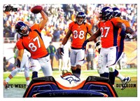 DENVER BRONCOS 2013 TOPPS " AFC WEST DIVISION " CARD NFL