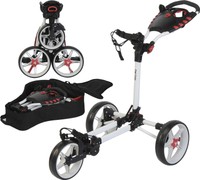 FastFold Flat Fold 3 Rad Golf Trolley extrem flach white/white inkl. Tasche!