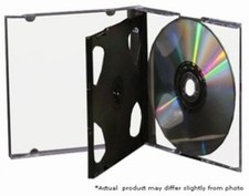 1 Standard Black Triple 3 Disc Cd Jewel Case Music Blank Cases Packaging Media A