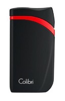 COLIBRI Feuerzeug Falcon schwarz/rot Jet mit Schrägflamme NEU OVP