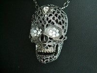   Totenkopf Kette  Vintage Skull Anhänger Gothic Punk