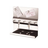 Schlüsselboard Memoboard Schlüsselbrett Edelstahl rostfrei 5 Haken und Magnete