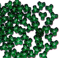 11mm Tri Beads Tree Green Translucent 1,000pc beading crafts jewelry Made in USA