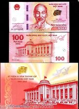 Vietnam 100 Dong New 2016 X 10 Pcs Commemorative 65th Unc Folder +Money Banknote
