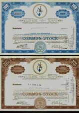 Set of 2 diff. Wilshire Oil Company Of Texas Houston old stock certificates