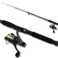 Teleskoprute mit Rolle 1,8m Angelrute Spinnrute Telerute Angel Rute Angelrollen