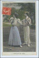 W2H85/ Tenns - L `Amour du Jeu   Foto AK 1919