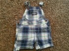 Infant Boy's Oshkosh B'gosh Blue Plaid Shorts Size 6 Months Good Used Condition 