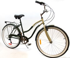 Boardwalk 18" Women's Shimano 6-Speed Beach Cruiser Bike 26" Alloy Wheels NEW