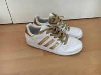 Adidas Sneakers Damen Weiß gold Gr. 37/38 UK 4,5 TOP ZUSTAND