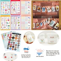 6-20 Blatt Jahrgang Tagebuch-Aufkleber-Papier-Notiz Scrapbook-Planer Label-Album