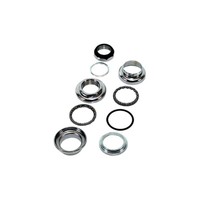 Messingschlager Steuersatz 1" Gewinde Stahl chrom gedichtet, Ko 26,4