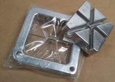 French Fry Cutter 6 Wedge Blade & Pusher Set Stainless Steel Blade & Pusher Only