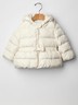 NEW! Baby Gap Girl's Warmest Bow Peplum Puffer Winter Coat Jacket 12-18 Months