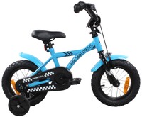 PROMETHEUS Kinderfahrrad 12 Zoll Fahrrad Blau Schwarz Stützräder 3 Jahren 2016