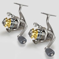 Angelrolle DF 500 Doppelpack - 2 kleine Stationärollen für Match Forelle Spinnen