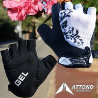 Fahrradhandschuhe Damen Gel Fahrrad Handschuhe von ATTONO® Größen: 6-8