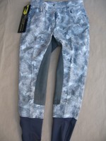 Reithose Nedhorse Vera grau Blumenmuster mit Vollbesatz NEU Restposten Gr. 36