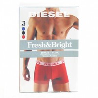 Diesel Fresh & Bright 3 PACK Pants Boxershorts Boxer Trunk Schwarz / Blau / Rot