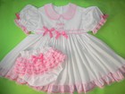 Adult Baby Sissy Pink Gingham Baby Girl Dress Set ღஐƸ̵̡Ӝ̵̨̄Ʒஐღ Binkies_n_Bows