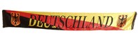 Satin Fan Schal Deutschland Fußball Fanschal WM EM Schwarz Rot Gold Fransen NEU