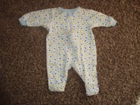 Infant Boy's Gerber 0-3 Month Light Weight Pajamas With Safari Animals   G.U.C.
