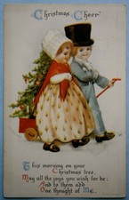 11. Artist Signed Christmas Postcard by Ellen H. Clapsaddle, vintage
