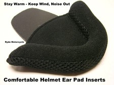 helmet ear motorcycle pads ears pad protective comfortable inserts delux wind dot half results ebay