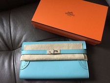 hermes kelly wallet clutch blue atoll ghillies swift palladium hardware hermes kelly wallet clutch blue atoll ghillies swift palladium hardware
