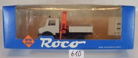 Roco 1/87 No.1509 Mercedes Benz Unimog 1300L grau mit Hiab Kran OVP #610