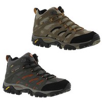 Merrell Moab Mid GTX Gore-Tex Mens Brown Grey Waterproof Walking Boots