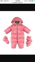 Burberry Snowsuit Baby Infant Size 12 Months Girl Bunting