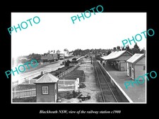 OLD LARGE HISTORIC PHOTO OF BLACKHEATH NSW, VIEW OF THE RAILWAY STATION c1900
