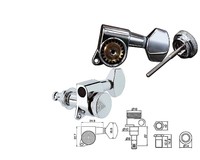 E-Gitarren Lock Locking Tuners Klemm Mechaniken Schaller Style 1 links CH,BK,GD