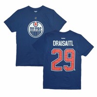 NHL Eishockey Name&Number T-Shirt EDMONTON OILERS Leon Draisaitl #29 blau