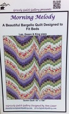 MORNING MELODY Bargello Quilt Pattern for Lap, Queen and King bed sizes