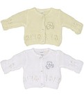 BabyPrem Preemie - 6m Baby Boys Girls Clothes Knitted White Cream Cardigan Cardy