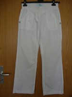 Damen Hose QS by s.Oliver Weis Gr. 36 Leinen